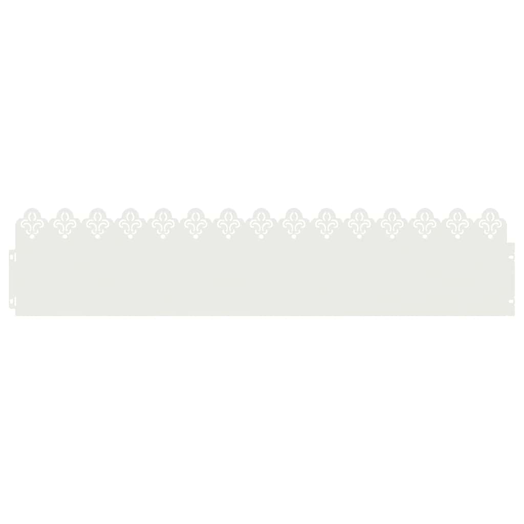 Vidaxl gazonranden 10 pcs wit 103 x 0,05 x 22 cm staal