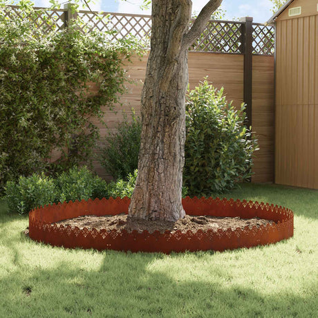 Vidaxl gazonranden 30 pcs roestig 103 x 0,05 x 22 cm cortenstaal