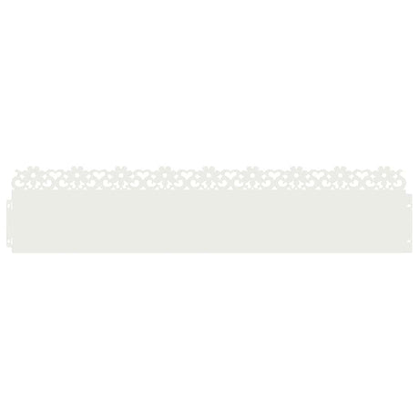 Vidaxl gazonranden 10 pcs wit 103 x 0,05 x 22 cm staal