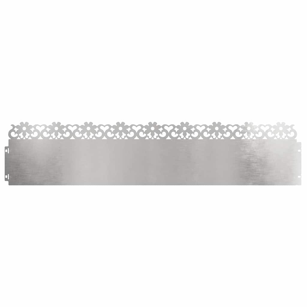 Vidaxl gazonranden 30 pcs zilver 103 x 0,05 x 22 cm roestvrij staal