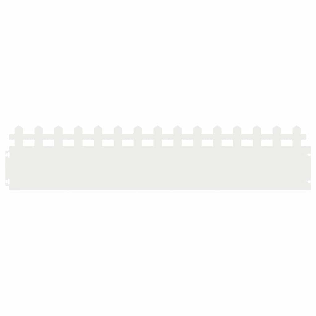 Vidaxl gazonranden 30 pcs wit 103 x 0,05 x 22 cm staal