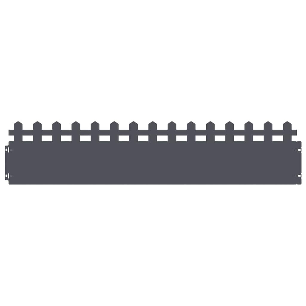 Vidaxl gazonranden 30 pcs antraciet 103 x 0,05 x 22 cm staal