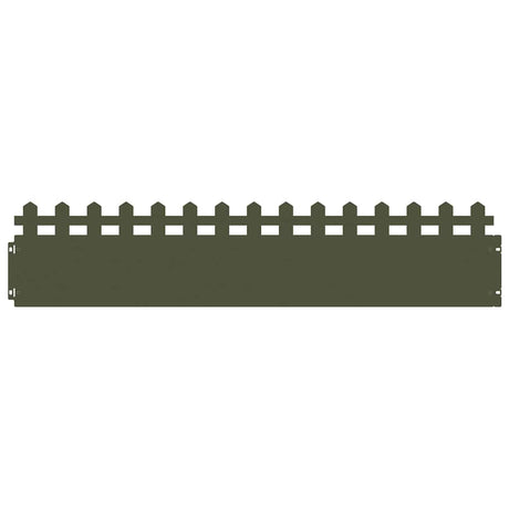 Vidaxl gazonranden 20 pcs olijf groen 103 x 0,05 x 22 cm staal
