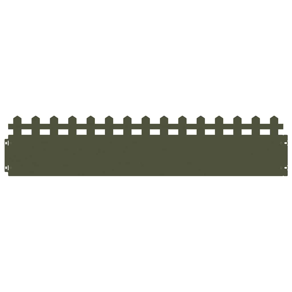 Vidaxl gazonranden 30 pcs olijf groen 103 x 0,05 x 22 cm staal