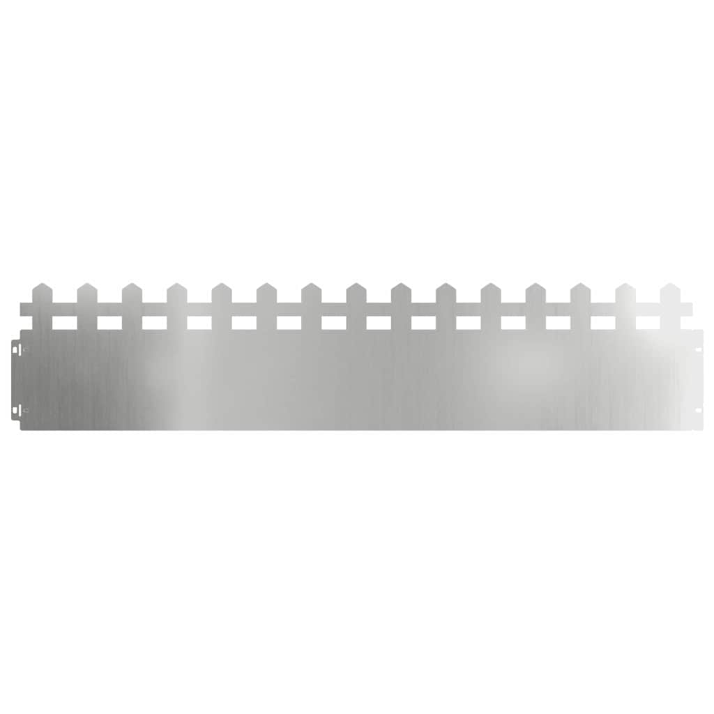 Vidaxl gazonranden 10 pcs zilver 103 x 0,05 x 22 cm