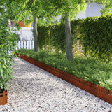 Vidaxl gazonranden 20 pcs roestig 103 x 0,05 x 22 cm cortenstaal