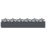 Vidaxl gazonranden 20 pcs antraciet 103 x 0,05 x 22 cm staal