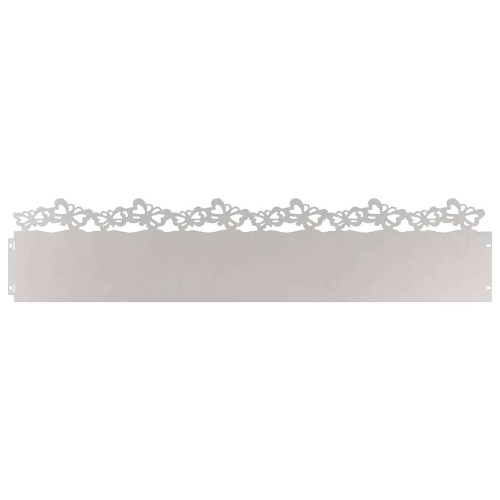 Vidaxl gazonranden 30 pcs zilver 103 x 0,05 x 22 cm roestvrij staal