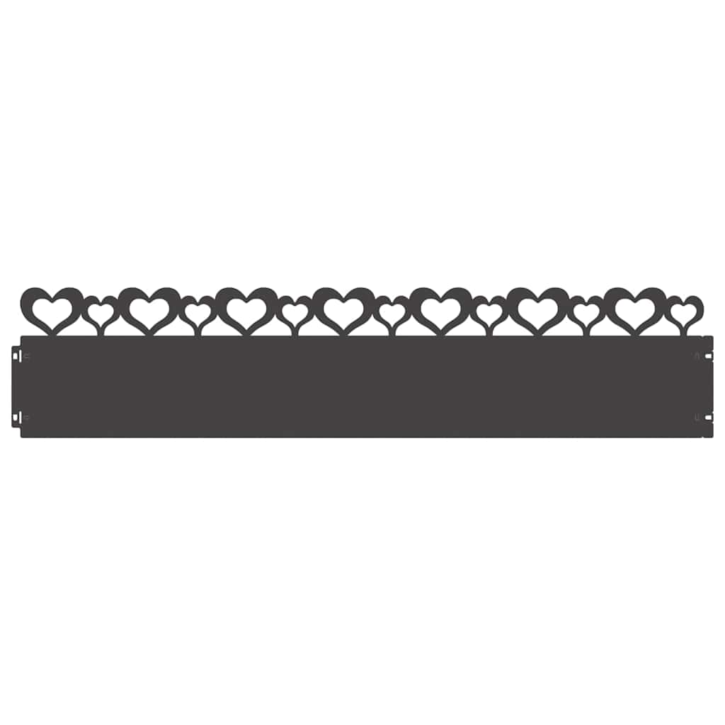 Vidaxl gazonranden 30 pcs zwart 103 x 0,05 x 22 cm staal