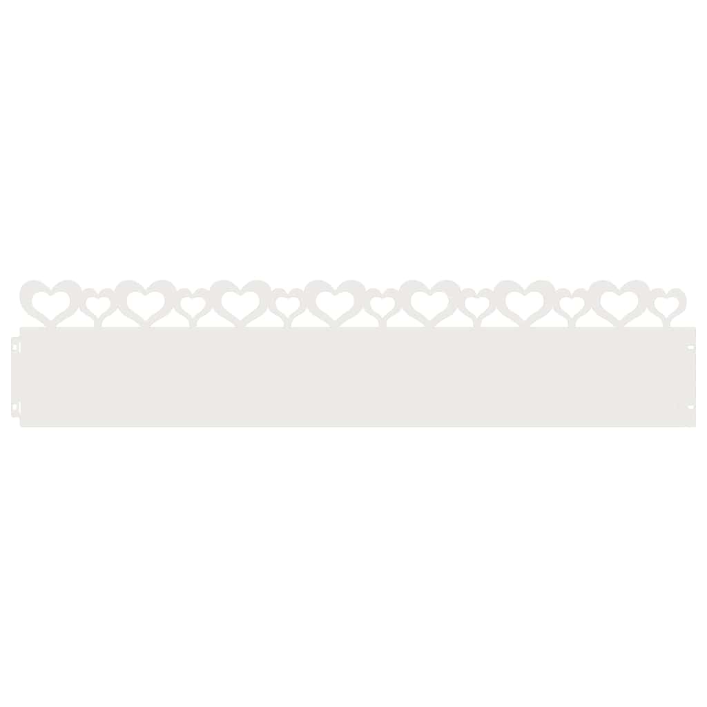 Vidaxl gazonranden 10 pcs wit 103 x 0,05 x 22 cm staal