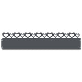Vidaxl gazonranden 10 pcs antraciet 103 x 0,05 x 22 cm staal