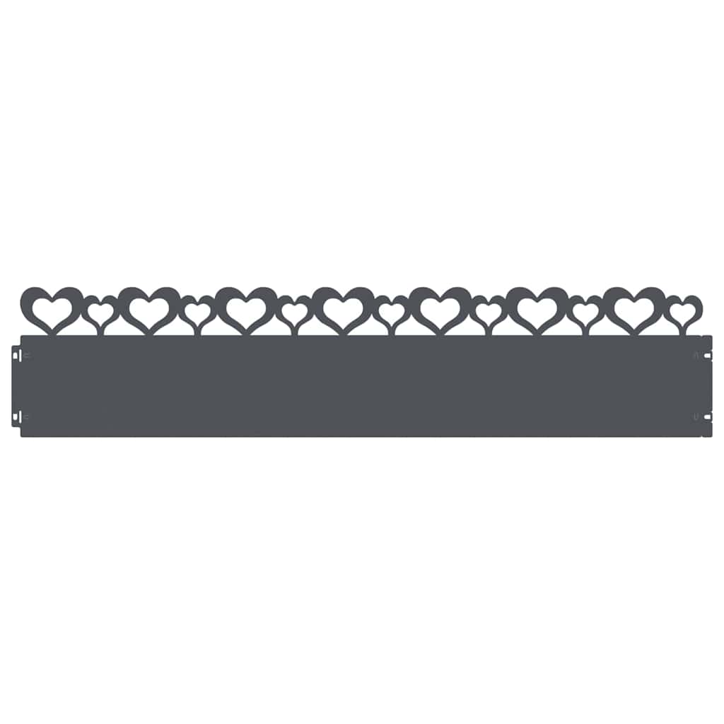 Vidaxl gazonranden 20 pcs antraciet 103 x 0,05 x 22 cm staal