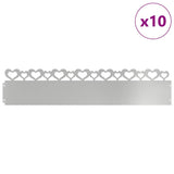 Vidaxl gazonranden 10 pcs zilver 103 x 0,05 x 22 cm