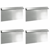 Vidaxl slakkenhekje 4 pcs zilver 50 x 3,5 x 25 cm gegalvaniseerd staal
