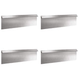 Vidaxl slakkenhekje 4 pcs zilver 100 x 3,5 x 25 cm roestvrij staal