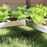 Vidaxl slakkenhekje 4 pcs zilver 10 x 10 x 25 cm roestvrij staal
