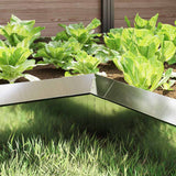 Vidaxl slakkenhekje 4 pcs zilver 10 x 10 x 25 cm gegalvaniseerd staal