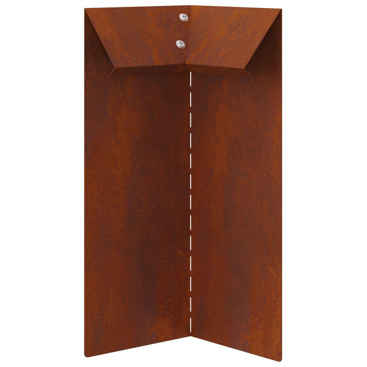 Vidaxl slakkenhekje 4 pcs roestig 10 x 10 x 25 cm cortenstaal