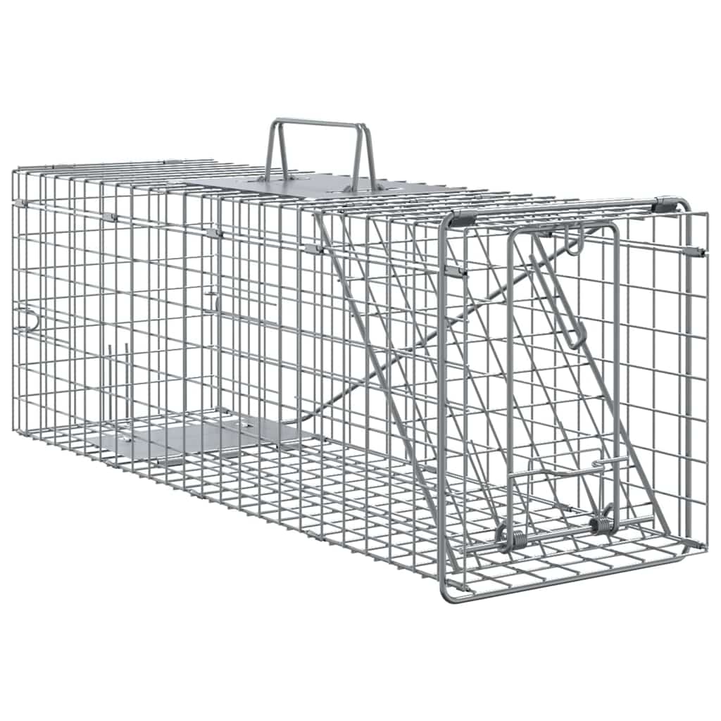 Vidaxl dierenvallen antraciet 61 x 20 x 21,5 cm staal