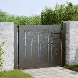 Vidaxl tuinpoort met slot zwart 110 x 105 cm gepoedercoat staal
