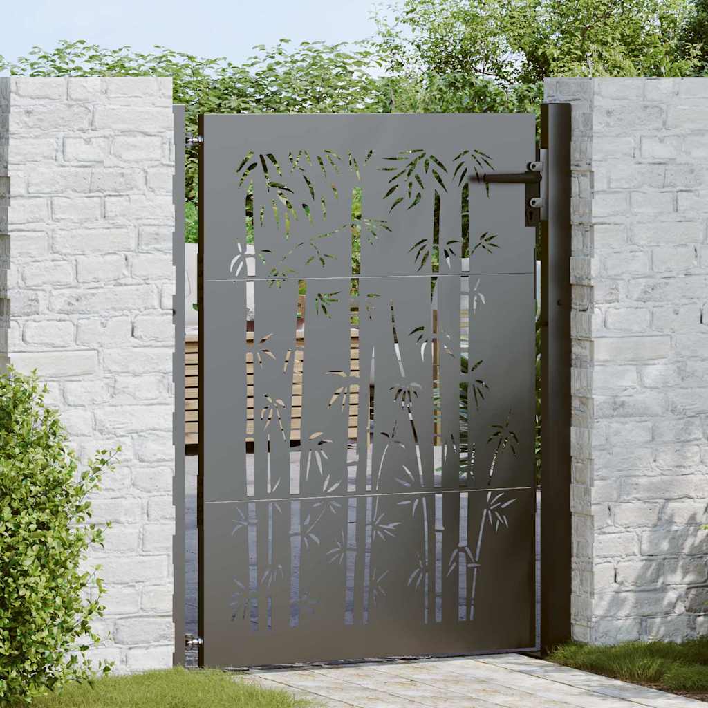 Vidaxl tuinpoort met slot zwart 110 x 130 cm gepoedercoat staal