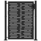 Vidaxl tuinpoort met slot zwart 110 x 155 cm gepoedercoat staal