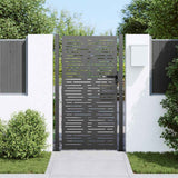 Vidaxl tuinpoort met slot zwart 110 x 205 cm gepoedercoat staal