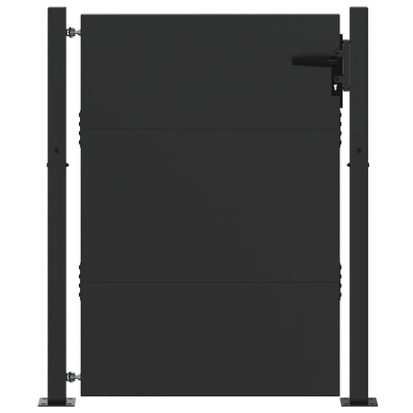 Vidaxl tuinpoort met slot zwart 110 x 155 cm gepoedercoat staal