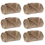 Vidaxl kleden 6 pcs kameel 130 x 150 cm fleece