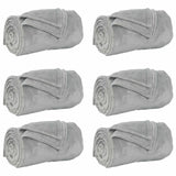 Vidaxl kleden 6 pcs grijs 240 x 270 cm fleece