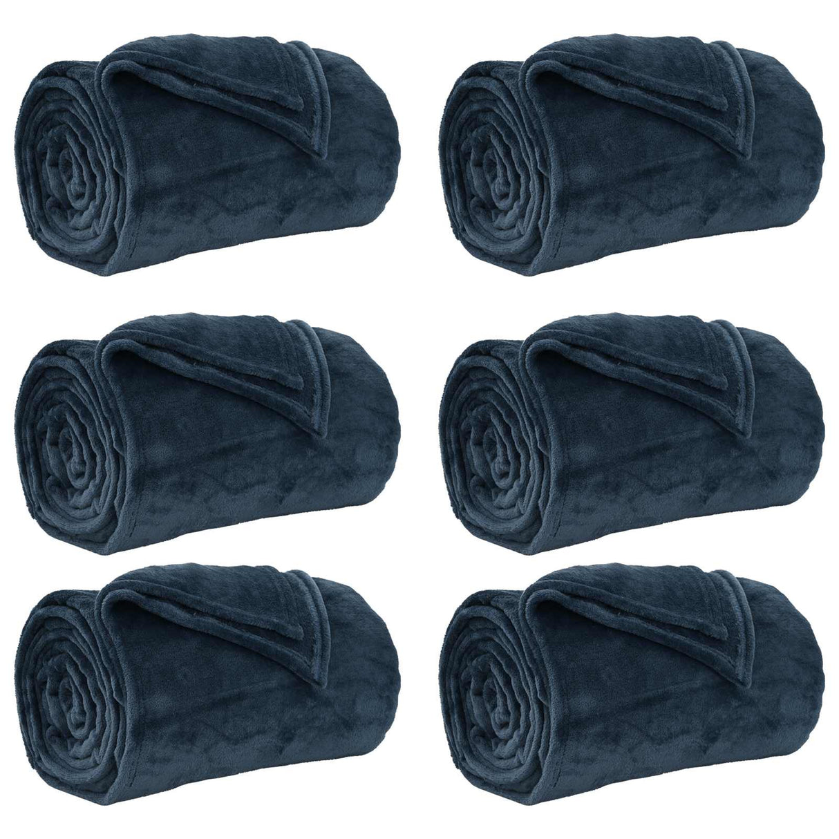 Vidaxl kleden 6 pcs marineblauw 130 x 150 cm fleece