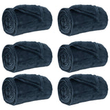 Vidaxl kleden 6 pcs marineblauw 240 x 270 cm fleece