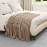 Vidaxl gooi deken kameel 150 x 130 cm fleece