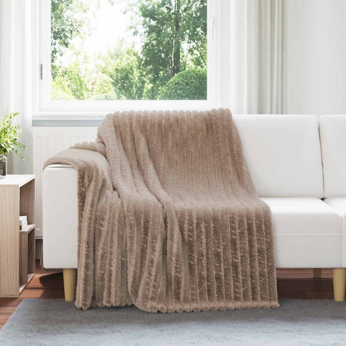 Vidaxl gooi deken kameel 200 x 150 cm fleece