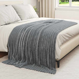 Vidaxl gooi deken donkergrijs 200 x 150 cm fleece