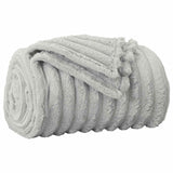 Vidaxl gooi deken grijs 240 x 220 cm fleece