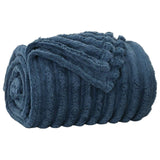 Vidaxl gooi deken marineblauw 270 x 240 cm fleece