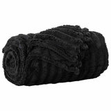Vidaxl gooi deken zwart 150 x 130 cm fleece