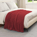 Vidaxl gooi deken bordeaux rood 150 x 130 cm fleece