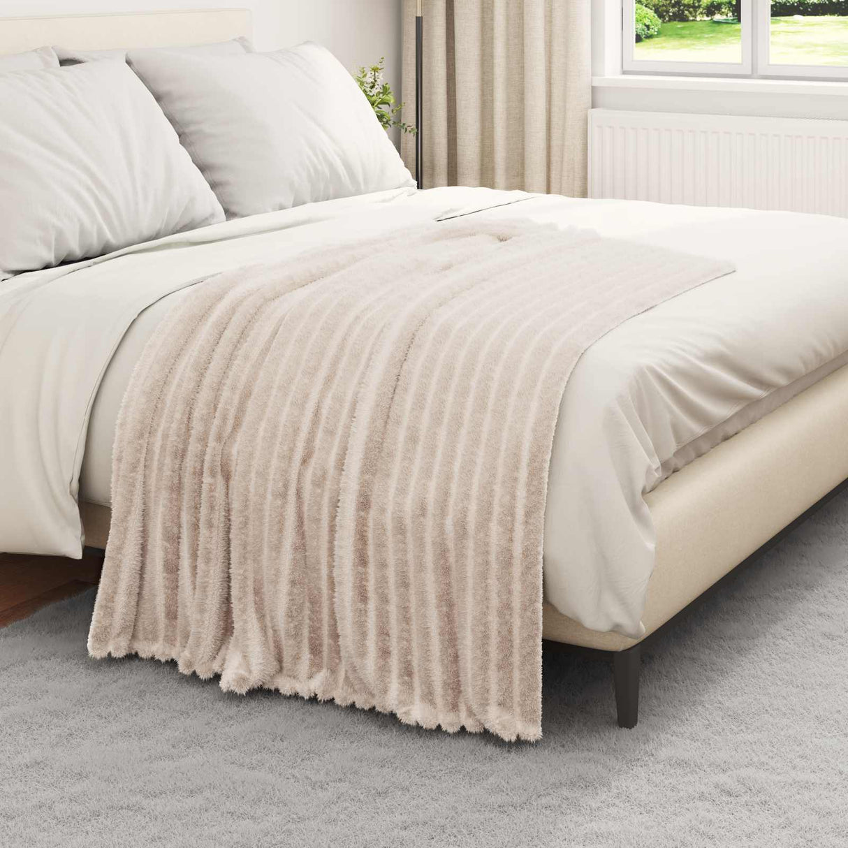 Vidaxl kleden 6 pcs beige 150 x 130 cm fleece