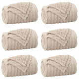 Vidaxl kleden 6 pcs beige 200 x 150 cm fleece