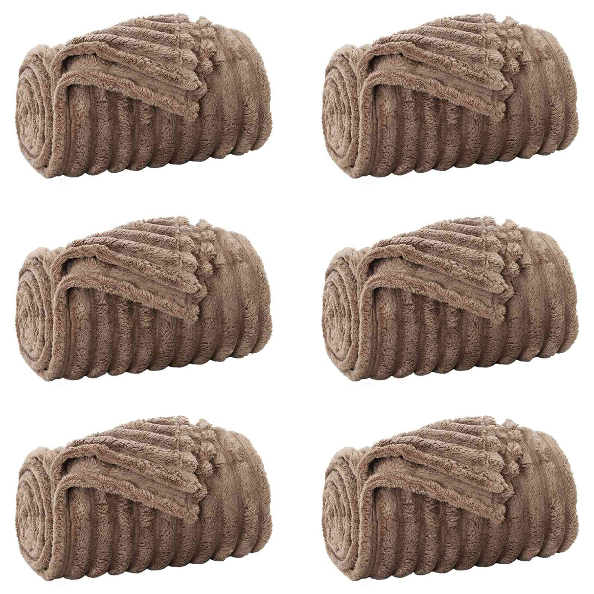 Vidaxl kleden 6 pcs kameel 200 x 150 cm fleece