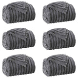 Vidaxl kleden 6 pcs donkergrijs 150 x 130 cm fleece