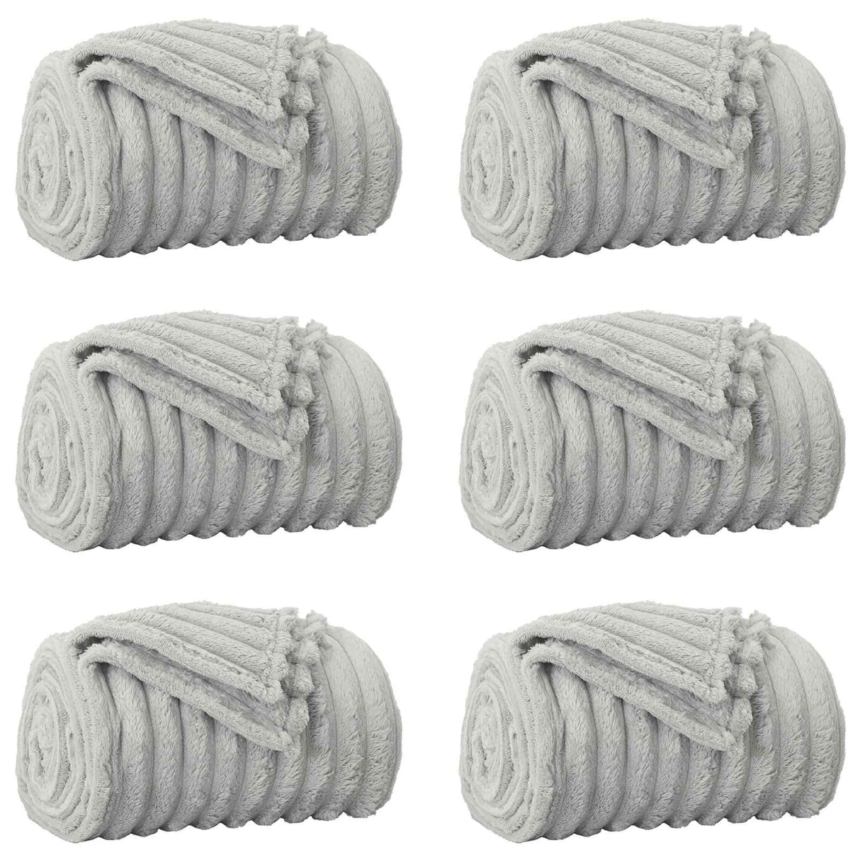 Vidaxl kleden 6 pcs grijs 150 x 130 cm fleece