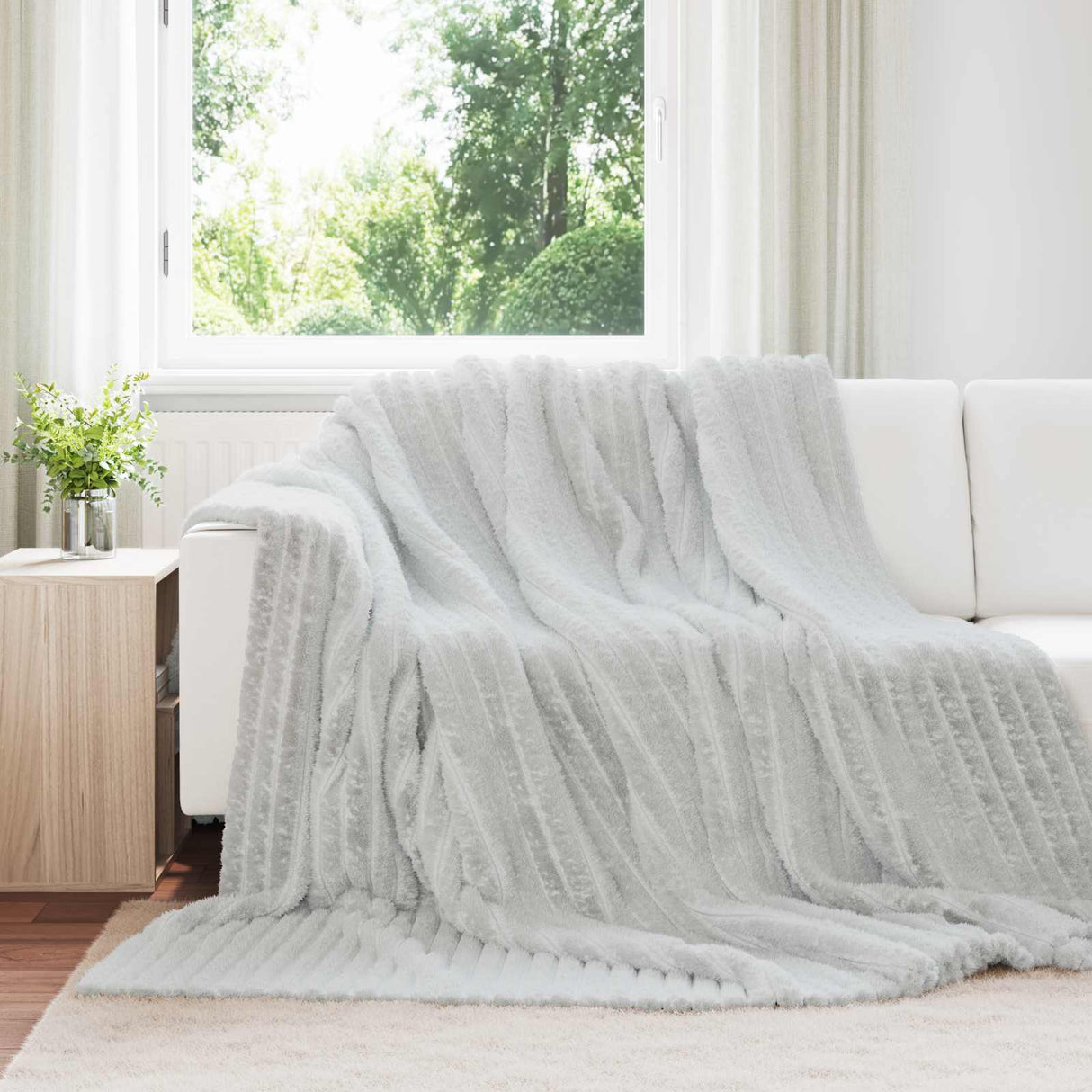 Vidaxl kleden 6 pcs grijs 240 x 220 cm fleece