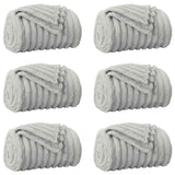 Vidaxl kleden 6 pcs grijs 240 x 220 cm fleece