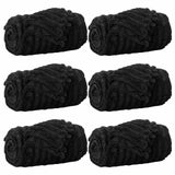 Vidaxl kleden 6 pcs zwart 200 x 150 cm fleece