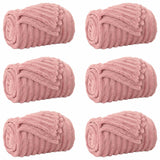 Vidaxl kleden 6 pcs roze 200 x 150 cm fleece