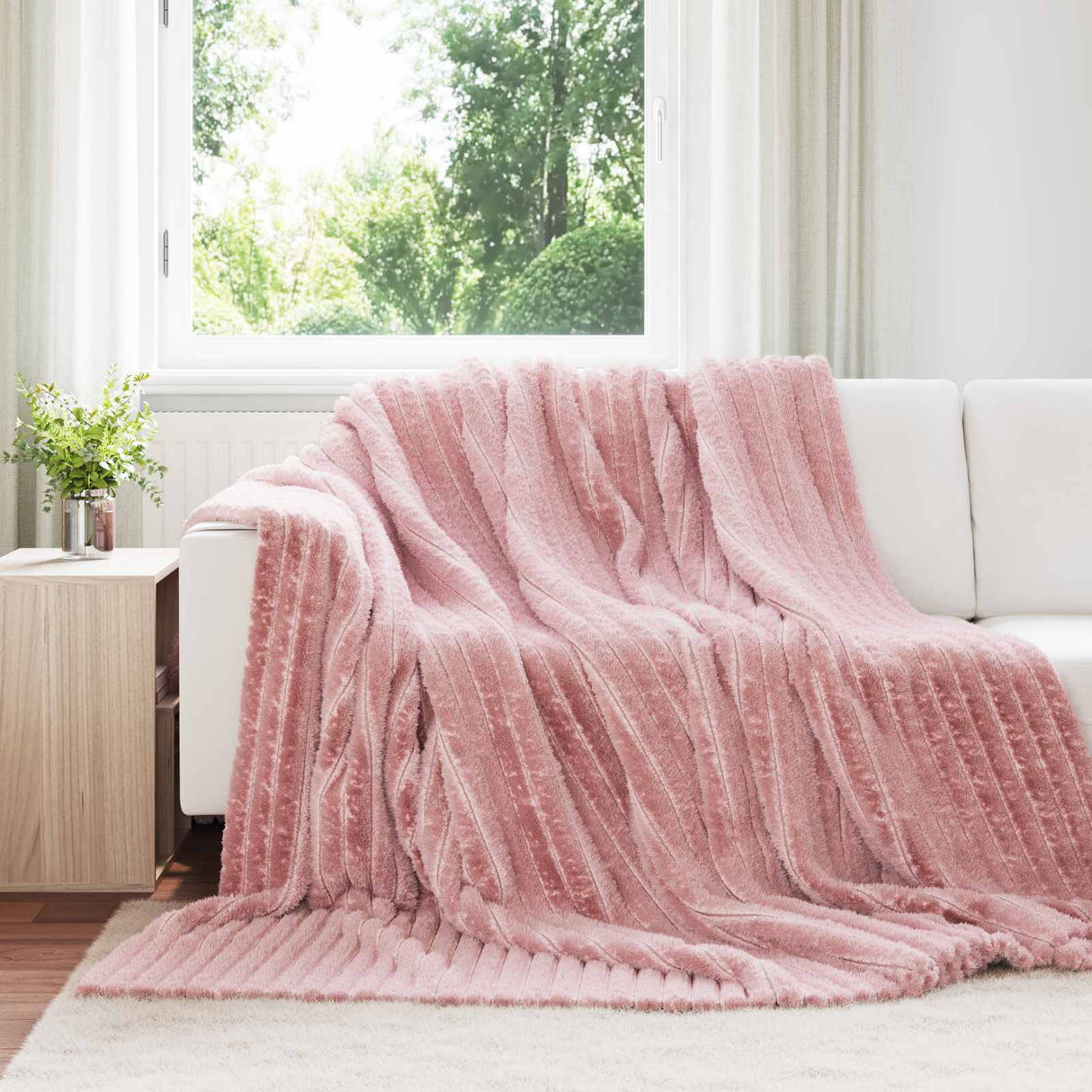 Vidaxl kleden 6 pcs roze 240 x 220 cm fleece