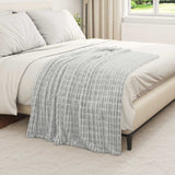 Vidaxl gooi deken grijs 150 x 130 cm fleece